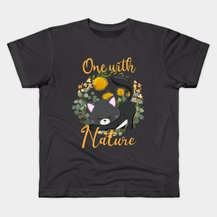 One With Nature Cat Kids T-Shirt